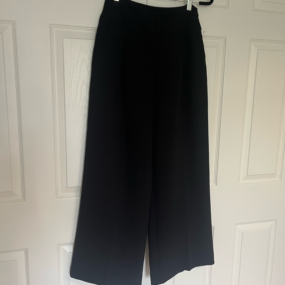 Wilfred Black Crepette wide leg with side zip 8 - Picture 2 of 6